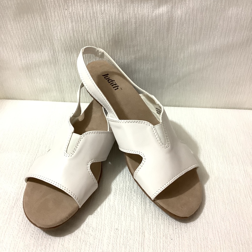 JUDITH Sling-Back White Sandals